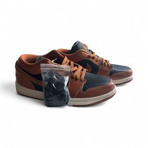 NWOT - Women's Jordan 1 Low - Chocolate Brown and Matte Black